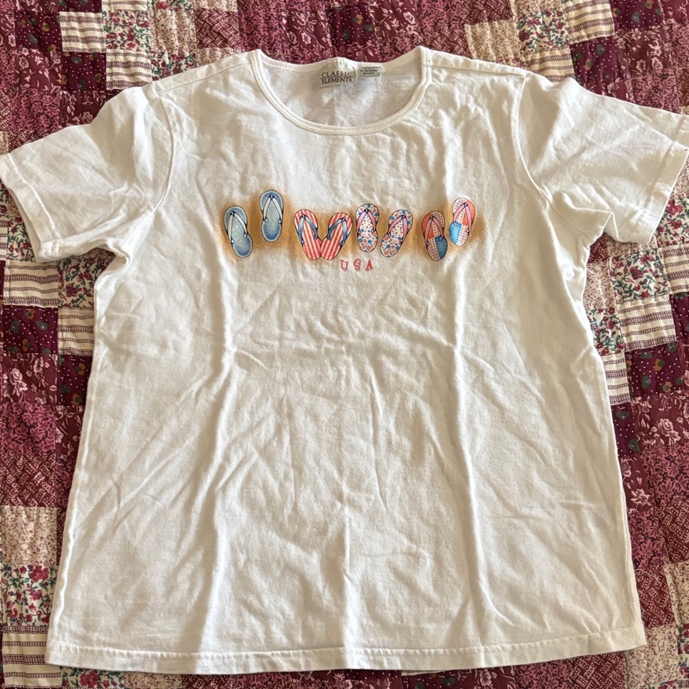 Classic Elements tee shirt for women, patriotic theme